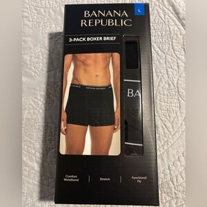 Banana Republic Black Boxer Briefs 3-Pack - Large - Cotton, Spandex